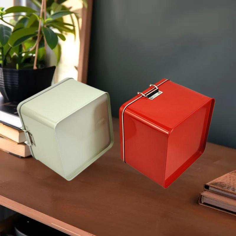 Tin Container Lid - Квадратная жестяная банка для печенья, коробка