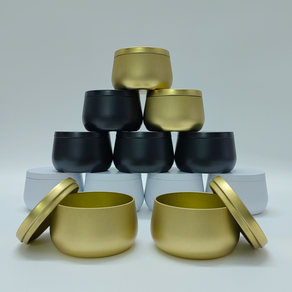 Tin Container Lid - 12 шт., 8 унций, белые, черные,