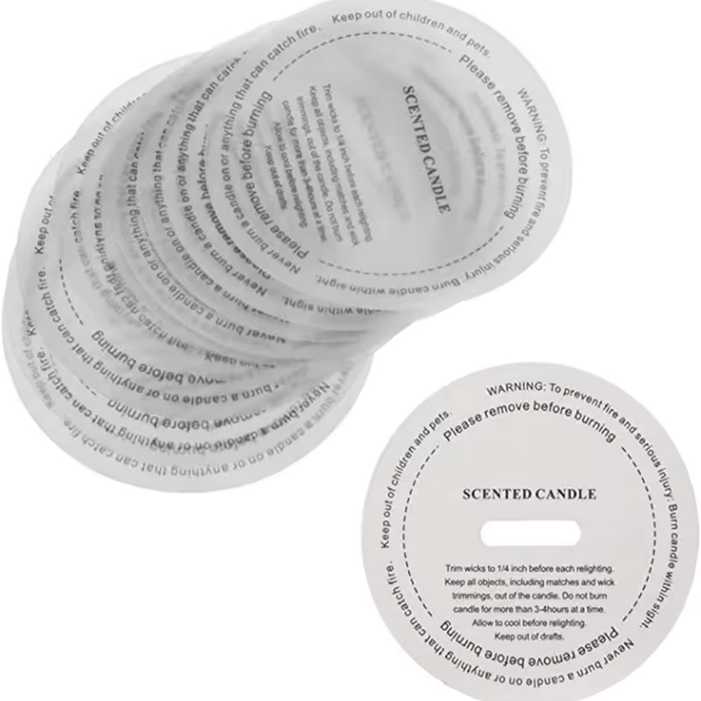 10/50 шт. круглых этикеток для – обзор и цена Candle Warning Label