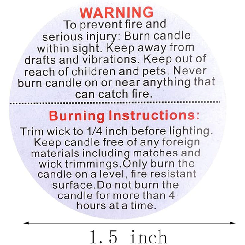 500/1000 шт. предупреждающие э – обзор и цена Candle Warning Label