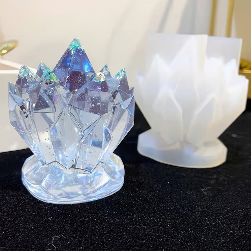 1 szt. Kryształowy klaster Dek – обзор и цена Candle Making Moulds
