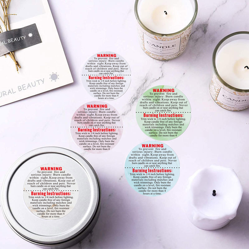 500 шт. предупреждающих этикет – обзор и цена Candle Warning Label