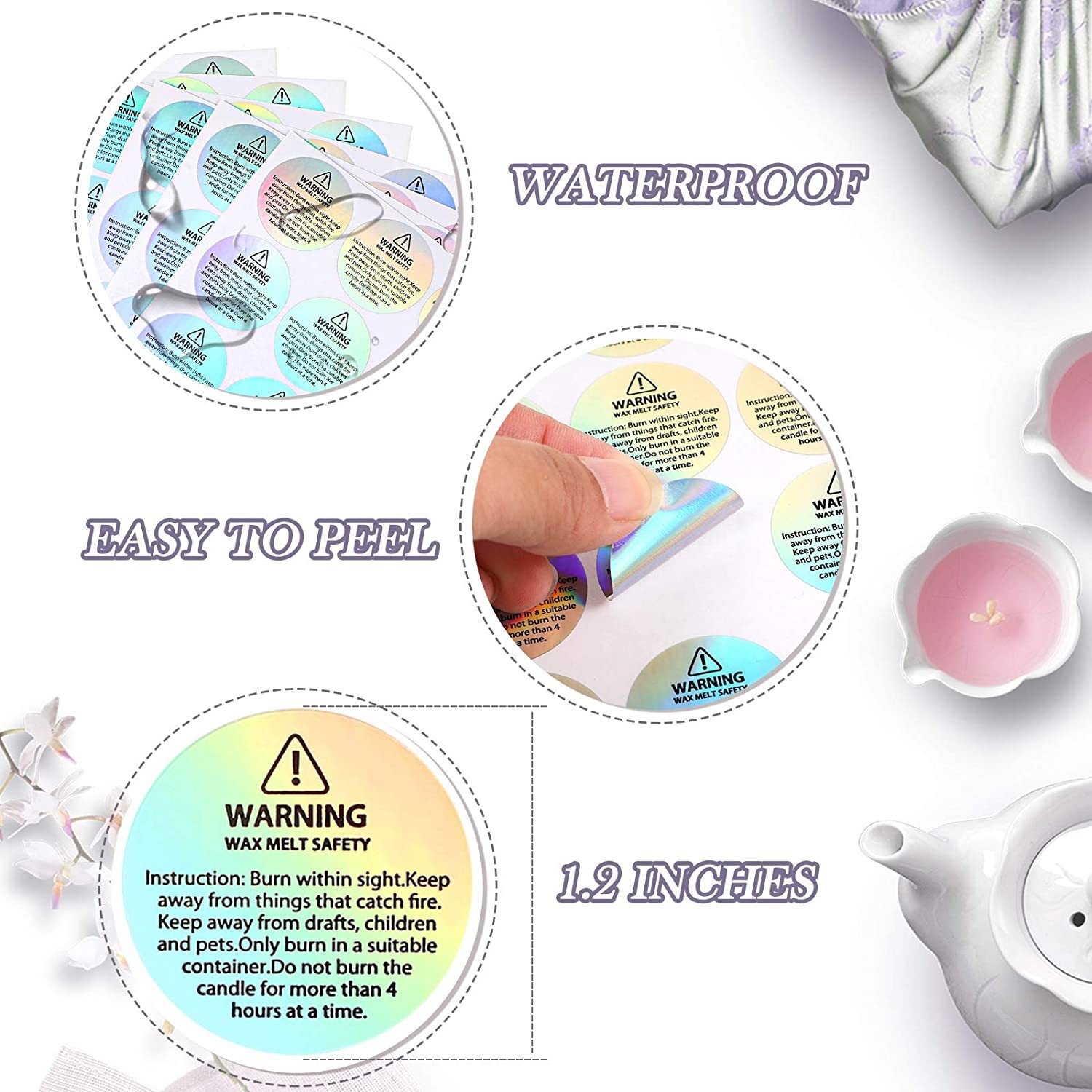 Голографические предупреждающи – обзор и цена Candle Warning Label