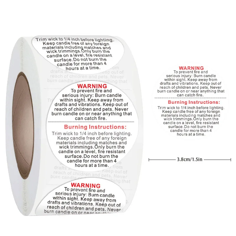 500 шт. водонепроницаемые пред – обзор и цена Candle Warning Label
