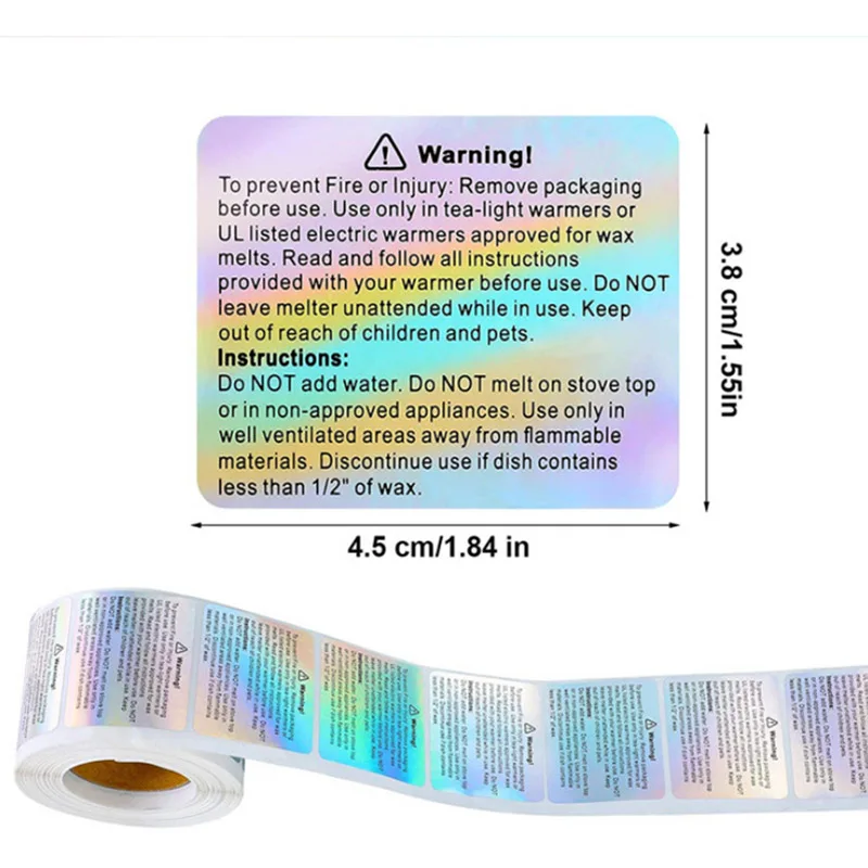 500 шт. водонепроницаемые пред – обзор и цена Candle Warning Label