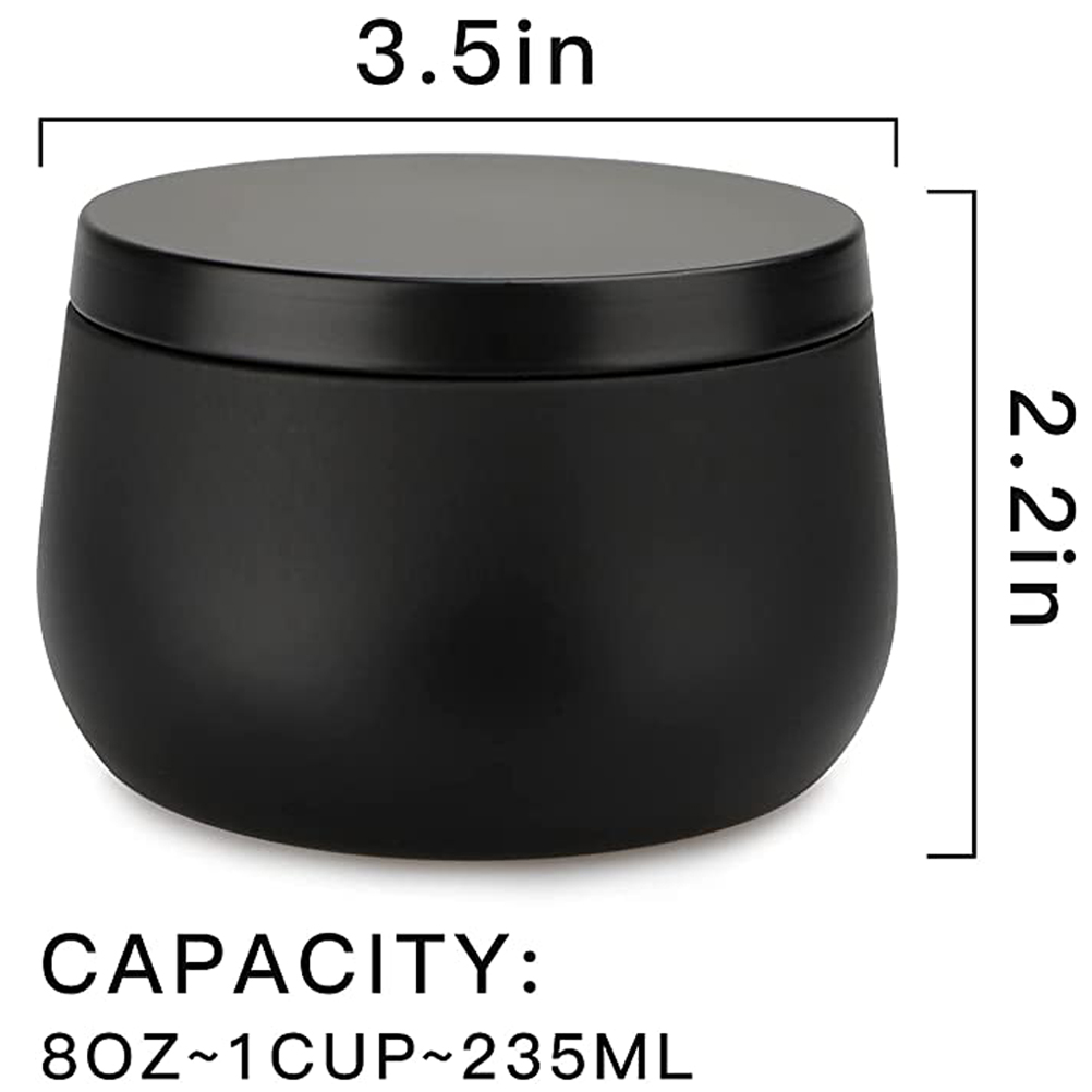 12 шт., 8 унций, белые, черные – обзор и цена Tin Container Lid