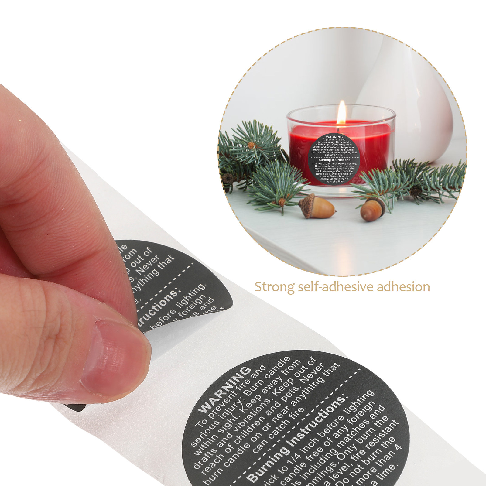 500 шт. наклеек для безопаснос – обзор и цена Candle Warning Label