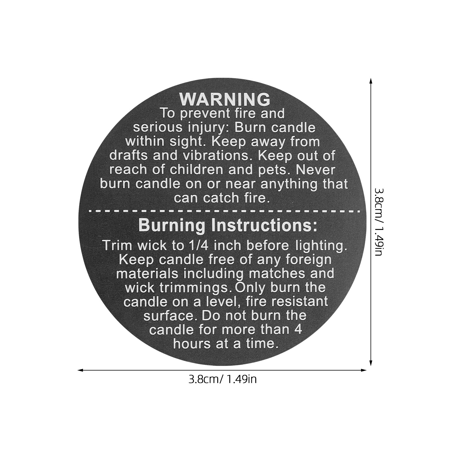 500 шт. наклеек для безопаснос – обзор и цена Candle Warning Label