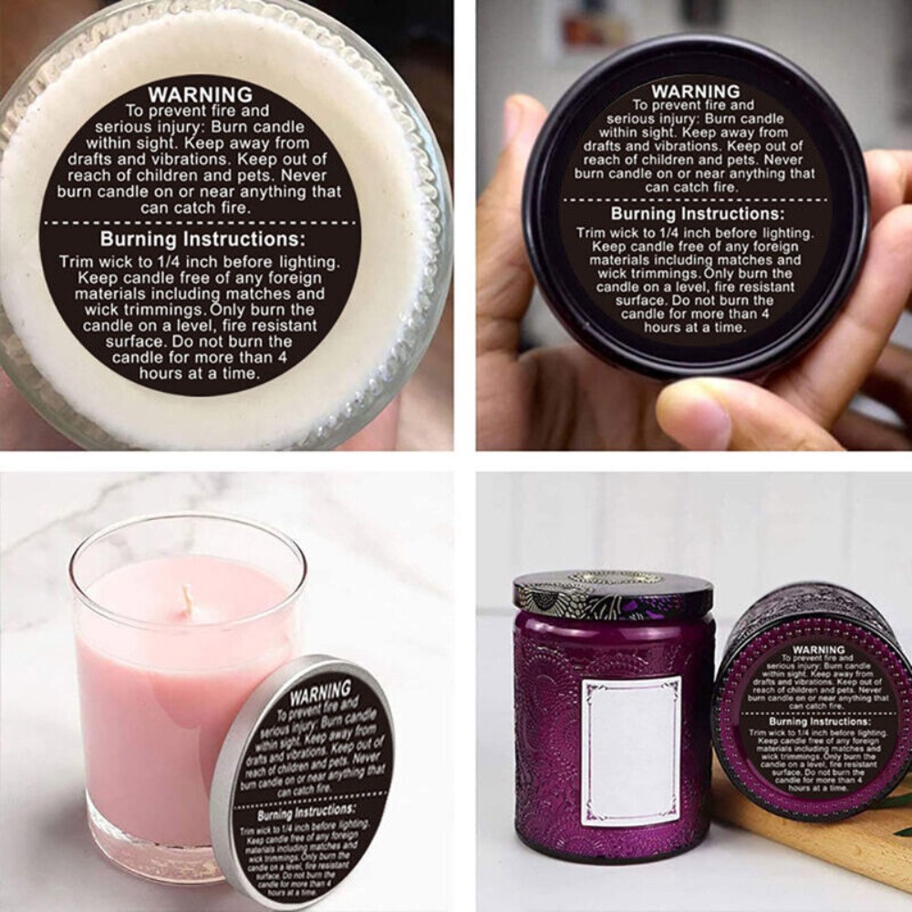 Самоклеящиеся этикетки для бан – обзор и цена Candle Warning Label