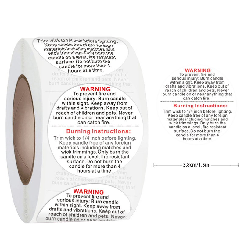1 рулон хрупкие Стикеры s ламп – обзор и цена Candle Warning Label